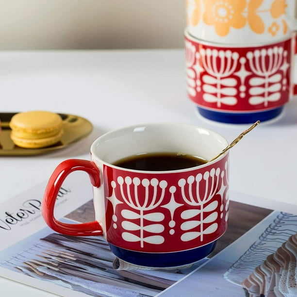 Tasse à café 100 ml avec soucoupe 13 cm Ruban Impérial en porcelaine.
