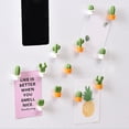 thumbnail image 2 of 6 piezas de calcomanía de mensaje para refrigerador, Cactus suculento, soporte de notas decorativas acoplable, decoración extraíble portátil Almacenamiento y organización del hogar Naranja Wosthever HA073327-01, 2 of 6