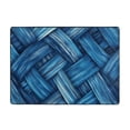 thumbnail image 3 of Blue Fabric Mix Drawing Style Print Washable Rugs Area Rugs for Living Room Large Bedroom Kitchen Rug Non-Slip Low-Pile Entryway Rug Floor Mat Carpet for Dining Laundry Room Office Rug 80x58 inch, 3 of 4