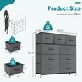 thumbnail image 2 of JOINSUN Dressers with 9 Fabric Drawers, 9 Drawers Organization Furniture for Kitchen, Office, Hallway, Grey, 2 of 10