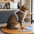thumbnail image 5 of Cute Kitty Outdoor Escape Proof H Shape Adjustable Pet Harness, Blue Polyester for Ragdoll Teddy Small Dogs, Ergonomic Design for Walking Safety and Comfort, Festive Holiday Gift for Furry Companions, 5 of 6