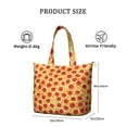 thumbnail image 5 of Travel Tote Bag with Pizza Pattern Funny Cartoon Prints Large Capacity Weekender Bag Featuring Delicious Cheese Pepperoni Designs, Lightweight Multipurpose Bag for Pizza Lovers, 5 of 5