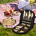 thumbnail image 4 of NIBOLOG Stainless Steel Cutlery Set with Organizer Bag Polished Surface Food Grade Dishwasher Safe Fork Spoon Travel-friendly Tableware Kit, 4 of 8