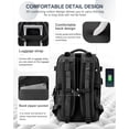 thumbnail image 4 of Mochila de viaje impermeable coowoz Carry On para mujeres y hombres, 4 of 7