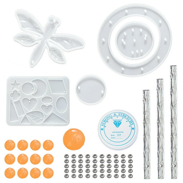 Molde de resina Windchime, herramientas de epoxi de silicona, Kit de moldes reutilizables de fundición para decoración, artesanía para principiantes, ventana de vacaciones, DIY tipo 3 Inevent HA010212-03
