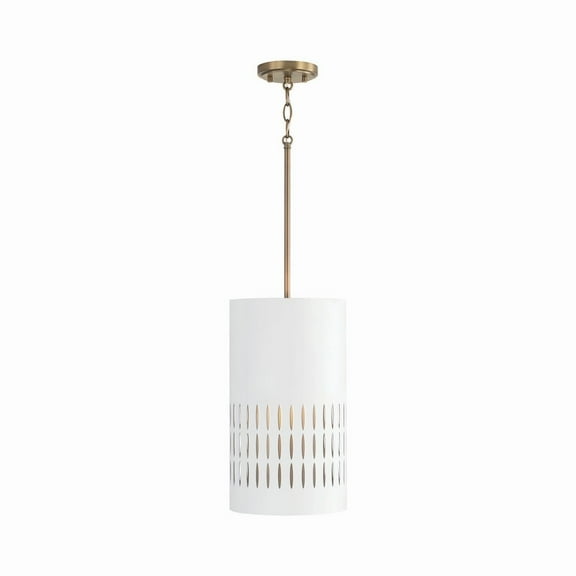 1 Light Pendant In Art Deco Style-16.5 Inches Tall And 9.25 Inches Wide -Traditional Installation Capital Lighting 350212Aw