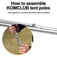 thumbnail image 4 of Juego de barras de lona ajustables KOMCLUB de acero inoxidable de 81 a 198 cm, 4 of 7