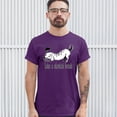 thumbnail image 3 of Tee Hunt Take a Stretch Break T-Shirt Funny Dachshund Dog Lover Pet Owner Men's Tee, Purple, Large, 3 of 5