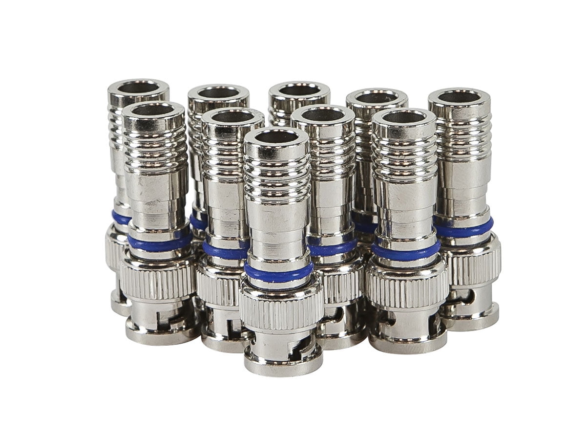 Monoprice 10pcs Male BNC Compression Connector for RG59/RG6