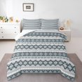 thumbnail image 2 of jejeloiu Ancient Aztec Theme Bedding Comforter Set,Boho Bohemian Geometric Twin Comforter Sets,Lightgreen White Bedding Set For Men Women,Microfiber Bedroom Decorative Reversible,2pcs, 2 of 8