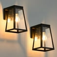 thumbnail image 1 of Lutec Solar Outdoor Wall Lantern (2 Count), 1 of 7