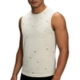 thumbnail image 1 of Men's Round Neck Knitting Solid Color Sports Sleeveless T-Shirt Breathable Quick Dry Training Tank Top for Running Gym, 1 of 8