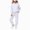 T004-White, variant on Zuwimk Toddler Boy Girls Clothes Ribbed Solid Long Sleeve Hoodie Sweatshirt and Sweatpants 2Pcs Fall Winter Outfits(T004-Black)