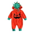 thumbnail image 1 of goowrom Combinaison à Capuche Citrouille pour Bébé Halloween, Orange, 1 of 9