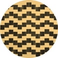 thumbnail image 1 of Ahgly Company Indoor Round Abstract Brown Contemporary Area Rugs, 7' Round, 1 of 4