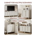 thumbnail image 6 of Joyyskill 2pcs Modern Buffet Cabinet with Storage Sideboard Cabinet Wood cabinets, Antique White, 6 of 9