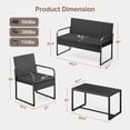 thumbnail image 6 of Patio Furniture Set, Lofka 8 Piece Outdoor Wicker Furniture Set with Two Tempered Glass Tables for Conversation/Gathering on Porch/Backyard, Black, 6 of 9