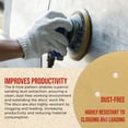 thumbnail image 5 of ProductionShop Premium 60 Grit 6" Gold Sanding Discs, 6-Hole Pattern, Box of 80 - Dustless Hook & Loop Backing Sandpaper for DA & Random Orbital Sanders, Sand Auto Paint, Wood Woodworking Furniture, 5 of 6