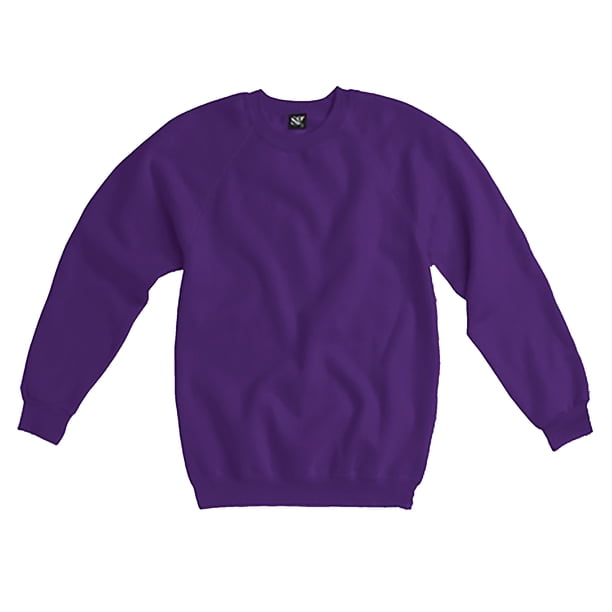 SG - Sudadera con cuello rendondo mangas Raglan hombre caballero (Púrpura)