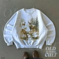 thumbnail image 4 of Vintage Deer Sweatshirt | Winter Forest Wildlife Pullover, 4 of 7