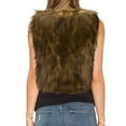 thumbnail image 6 of jtjvou Cropped Faux Fur Vest for Women Warm Winter Sleeveless Coat Open Front Fluffy Outerwear Waistcoat Jackets Yellow XXL, 6 of 6
