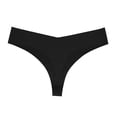 thumbnail image 1 of Xiao Hua Ropa interior sin costuras para mujer, bragas sexys de encaje estilo hipster, tanga, bragas, ropa interior para mujer, 3 piezas (negro, L), 1 of 2
