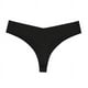thumbnail image 1 of Zhuge Ropa interior sin costuras para mujer, bragas sexys de encaje estilo hipster, tanga, bragas, ropa interior para mujer, 3 piezas (negro, L), 1 of 2