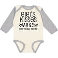 thumbnail image 3 of Inktastic Gigi Kisses Make Everything Better Boys or Girls Long Sleeve Baby Bodysuit, 3 of 5