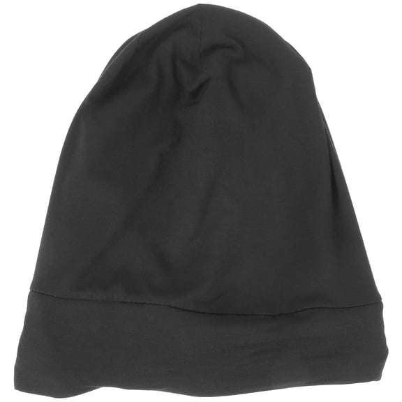YSNOOWE 1Pack Sleep Hat for Women with Black Satin Cloth and Polyester Lining for Night Use 11.8x10.2in