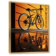 thumbnail image 2 of Designart "Reflecting on Bicycles II" Bicycle Floater Framed Wall Art Print, 2 of 7