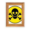 thumbnail image 1 of Danger Checal Toxic skull Symbol Desktop Wooden Photo Frame Display Picture Art Painting Multiple Sets, 1 of 3