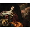 thumbnail image 2 of Neapolitan School 24x20 Gold Ornate Framed and Double Matted Museum Art Print Titled - The Penitent Magdalene (17th Century), 2 of 4