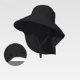 thumbnail image 2 of AirLoni Sun Hat For Women Neck Flap Chin Strap Breathable Lightweight Foldable Hiking Hat UV Protection Fishing Beach Summer Hat for Outdoor Travel Black,One Size, 2 of 4