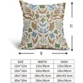 thumbnail image 4 of Brown Blue Green Floral Pillow Covers 20x20 Set of 2 Flower Flower Block Print Decorative Throw Pillowcases Outdoor Spring Summer Farmhouse Cushion Cases Decor for Home Couch Sofa Bed, 4 of 7