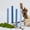 Blue Dawn, variant on 10 Inch Ribbed Pillar Candles, 4 Pack Morandi Pastel Long Stem Candles, Smokeless Unscented Cylindrical Candles for Wedding, Party, Home Decor-Blue Dawn