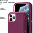 thumbnail image 4 of Case for iPhone 11 Pro, Rugged Durable Defender Heavy Duty 3 in 1 Shockproof Bumper Full Body Protective Cover Phone Case for iPhone 11Pro 5.8'' Display (Wine), 4 of 8