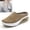 Khaki, variant on Women's Slip-On Walking Shoes, Air Cushioned Comfort Knit Sneakers with Breathable Mesh, for All-Day Wear, Travel & Standing Work Pink 42