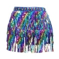 thumbnail image 1 of Jupes Longues pour Femmes Vêtements de Performance Serviette à Franges Colorée Serviette de Danse du Ventre Serviette à Franges Pailletée Vêtements pour Femmes Bleu Taille Unique, 1 of 3