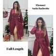 thumbnail image 4 of Ekouaer Silk Robes for Women Long Sleeve Satin Bathrobe Soft Lightweight Full Length Sleepwear with Pockets Bridesmaid Wedding Party Robes, 4 of 6