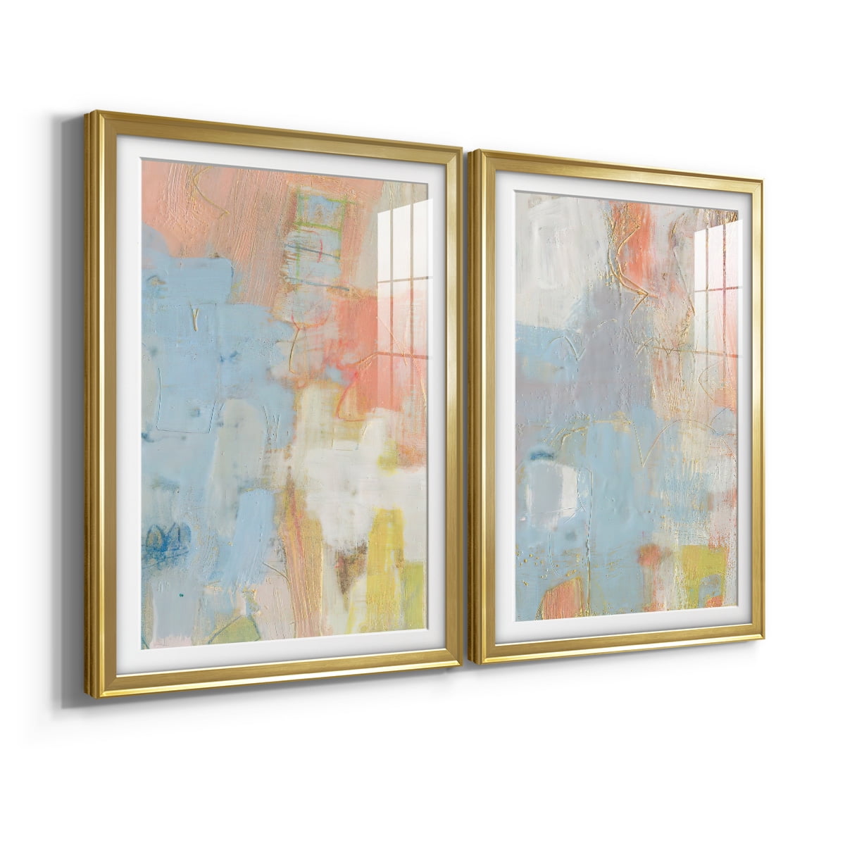 Wexford Home Cully I Premium Framed Print, 30.5" x 42.5" - Ready to Hang, Gold (Set of 2)