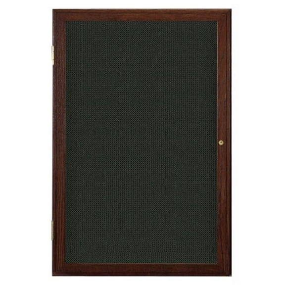 Ghent's Fabric 24" x 18" 1 Door Enclosed Bulletin Board in Beige