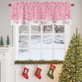 thumbnail image 4 of Valances for Windows Christmas Ball Rod Pocket Cafe Window Treatments Valance Curtains for Kitchen Bathroom Laundry Basement Windows 54"x18", 4 of 7