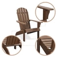 thumbnail image 2 of PolyTEAK Adirondack Chair, Premium Weather Resistant Poly Lumber, Outdoor Patio Furniture, Up to 300 lbs, Plastic Adirondack Chairs for Porch, Deck, & Pool Side, Traditional Element Collection, Brown, 2 of 7