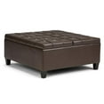 thumbnail image 1 of Atlin Designs Pouf de Rangement pour Table Basse, Brun Chocolat, 1 of 5