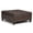 Chocolate Brown, variant on Faux Leather Satin Cream Ottoman Square Tufted 36" Unassembled