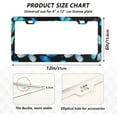 thumbnail image 3 of Coolnut Blue Butterfly License Plate Frames 2pcs, Aluminum Universal Car License Plate Holder with Elliptical Hole for US Vehicles, 12"x 6", 3 of 7