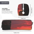 thumbnail image 3 of Fotbe Sunset Western Desert Cowboy Pattern Leather Pencil Case, Pencil Pouch with Durable Zipper, Compact and Stylish Organizer for Stationery, Art Supplies, Travel Essentials, 3 of 7