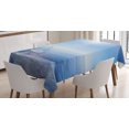thumbnail image 1 of Ambesonne Winter Tablecloth Rectangular Table Cover, Icy Boat Sunny Weather, 52"x70", Blue White, 1 of 3