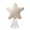Beige, variant on OIUR Plush Star Tree Topper Furry Star Christmas Treetop Ornaments for Winter Rustic Holiday Xmas Party Decoration