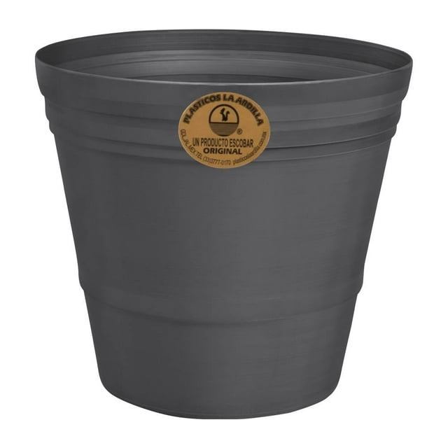 Maceta Redonda Plásticos La Ardilla Artesana #5 21 cm Gris Nube